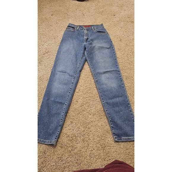 Levis 550 Jeans Classic Relaxed Stretch‎ Tapered Denim Blue Womenswear 8 Long